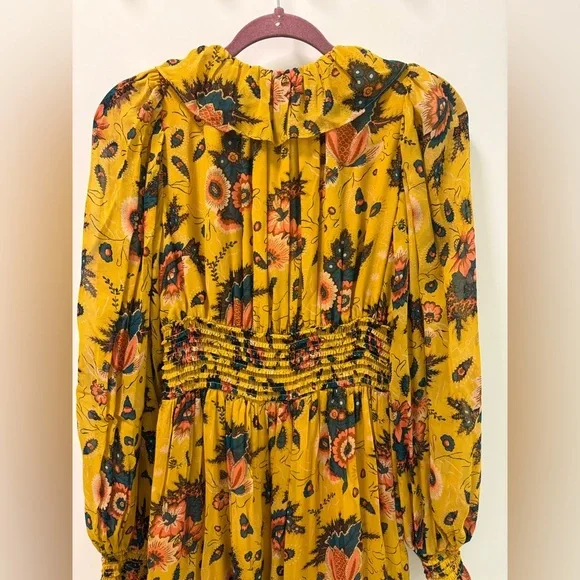 Ulla Johnson Adara Waterlily Yellow Dress Size 0 NWT - Picture 9 of 16